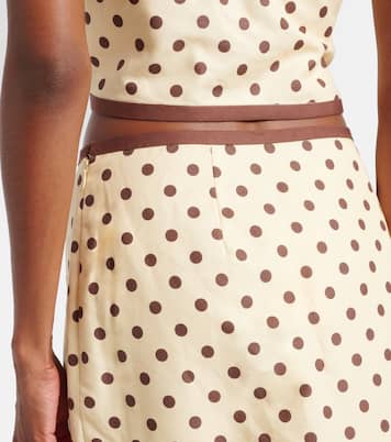 Bowie linen and cotton wrap skirt | Posse