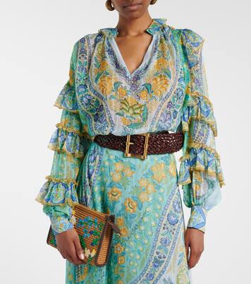 Floral ruffled silk blouse | Etro