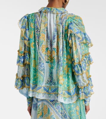 Floral ruffled silk blouse | Etro