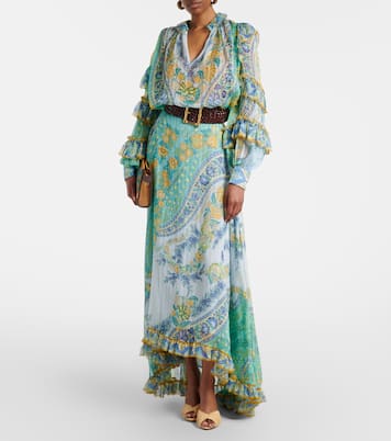 Floral ruffled silk blouse | Etro