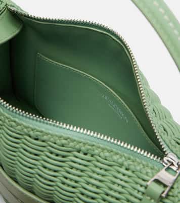 Loafer woven leather top-handle bag | JW Anderson