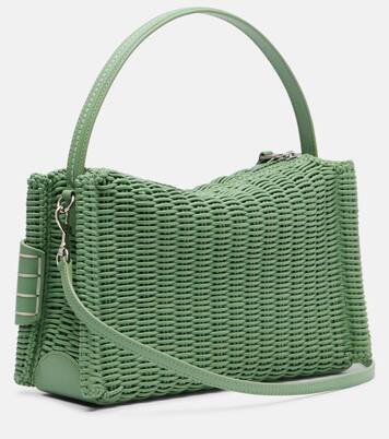 Loafer woven leather top-handle bag | JW Anderson