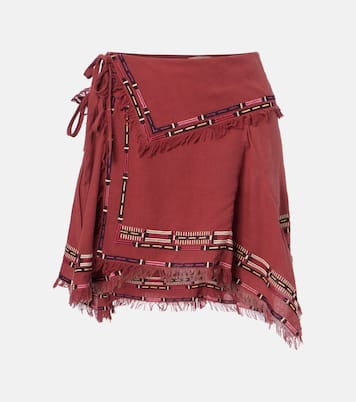 Feriel刺绣真丝裹身迷你半身裙 | Isabel Marant