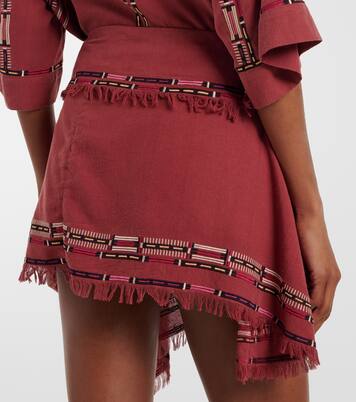 Feriel刺绣真丝裹身迷你半身裙 | Isabel Marant