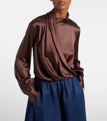 Blusa in raso di misto seta | Brunello Cucinelli