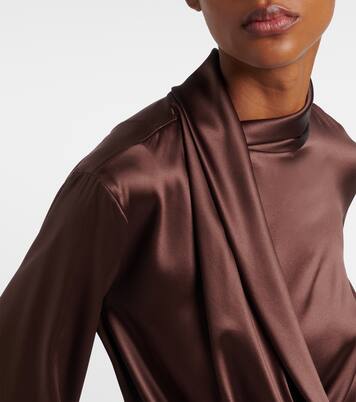 Blusa in raso di misto seta | Brunello Cucinelli