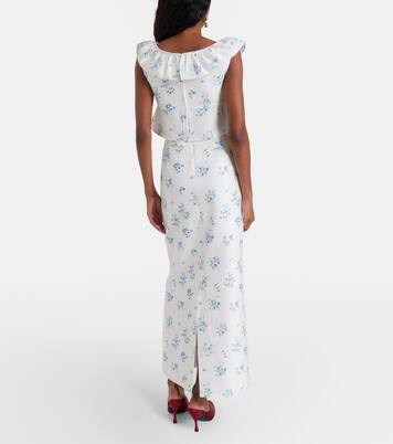 Floral cotton and silk slip skirt | Shushu/Tong