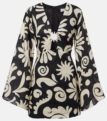 Robe Vera en lin imprimé | Cala de la Cruz