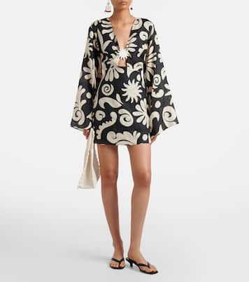 Robe Vera en lin imprimé | Cala de la Cruz