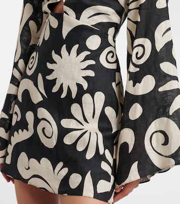 Robe Vera en lin imprimé | Cala de la Cruz