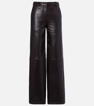 Pantalones anchos Coda de piel | Nour Hammour