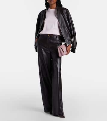 Pantalones anchos Coda de piel | Nour Hammour