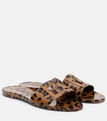 DG leopard-print slides | Dolce&Gabbana