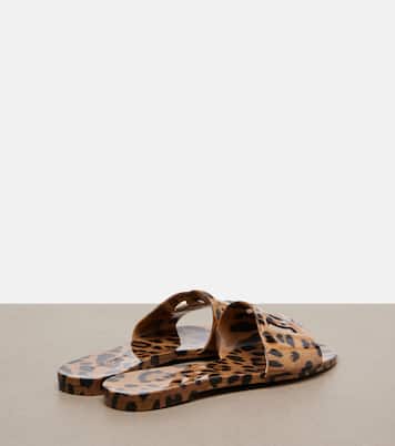 DG leopard-print slides | Dolce&Gabbana