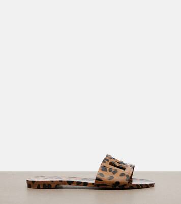 DG leopard-print slides | Dolce&Gabbana