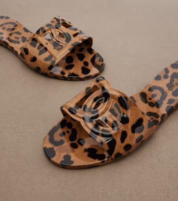DG leopard-print slides | Dolce&Gabbana