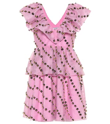 Floral-embellished dress | Ganni