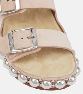 Bombe embellished suede slides | Alaïa