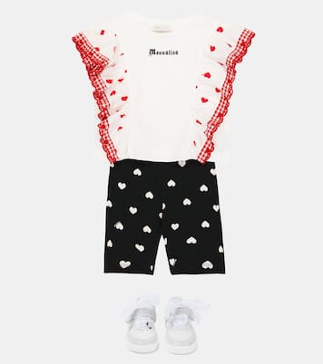 Printed cotton-blend shorts | Monnalisa