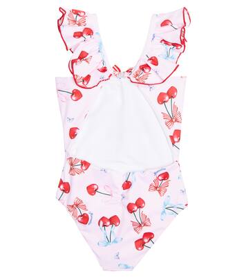 Baby bow-detail printed swimsuit | Monnalisa