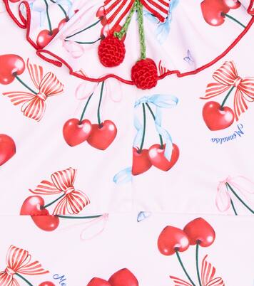 Baby bow-detail printed swimsuit | Monnalisa