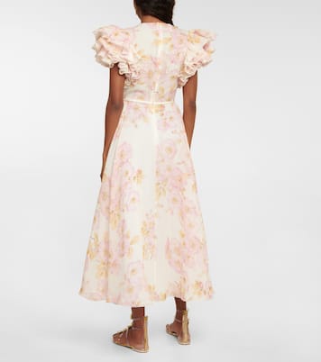 Robe midi en soie à fleurs | Giambattista Valli