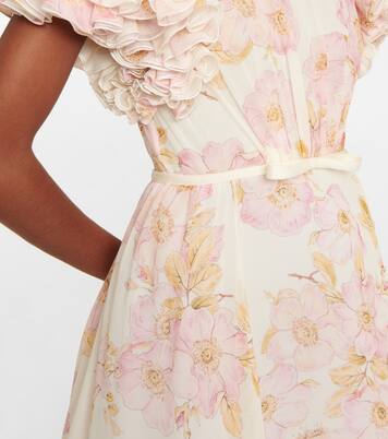 Robe midi en soie à fleurs | Giambattista Valli