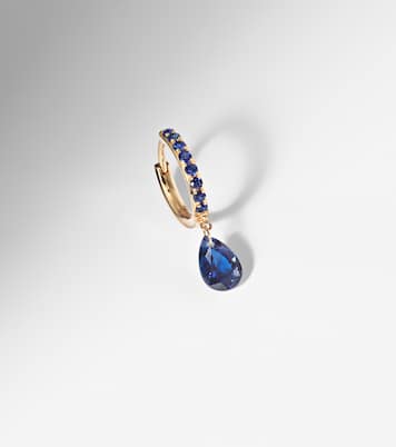 Einzelner Ohrring aus 18kt Gelbgold mit Saphir und Topas | Persée