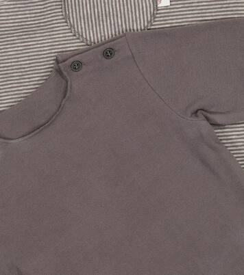 Set de peto y camiseta en mezcla de algodón | Il Gufo