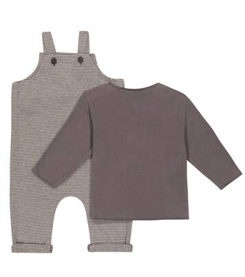 Set de peto y camiseta en mezcla de algodón | Il Gufo