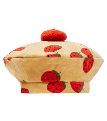 Printed velvet beret | Mini Rodini