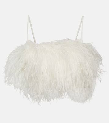 Bridal Cropped-Top Plume mit Federn | Rebecca Vallance