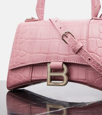Hourglass Small croc-effect tote bag | Balenciaga