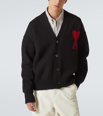 Cardigan Ami de Coeur en laine vierge | Ami Paris