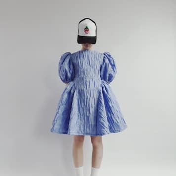 Balloon sleeve  tafetta dress | Caroline Bosmans