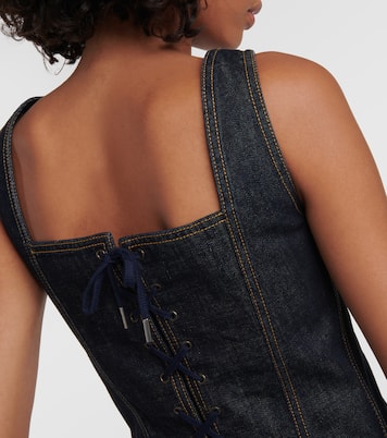 Bustier-Top aus Denim | Jean Paul Gaultier