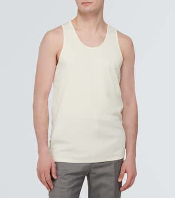 Ribbed-knit cotton jersey tank top | Lemaire