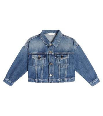Logo cropped denim jacket | Palm Angels Kids