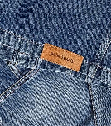 Logo cropped denim jacket | Palm Angels Kids