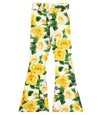 Bedruckte Schlaghose aus Jersey | Dolce&Gabbana Kids