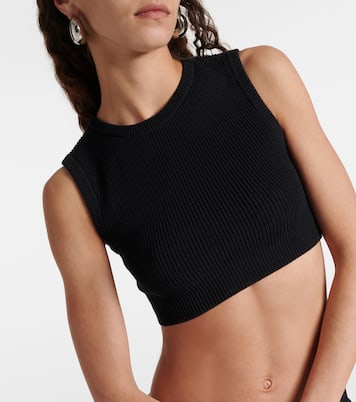 Cropped-Top aus Rippstrick | Aya Muse