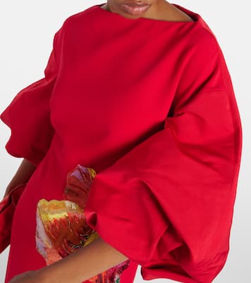 Robe midi Amira brodée à fleurs | Safiyaa