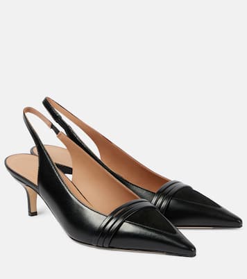 Tanner 45 leather slingback pumps | Malone Souliers