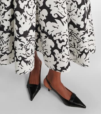 Tanner 45 leather slingback pumps | Malone Souliers