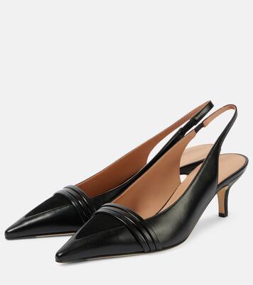 Tanner 45 leather slingback pumps | Malone Souliers