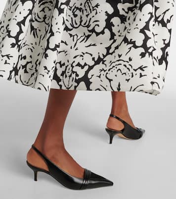 Tanner 45 leather slingback pumps | Malone Souliers