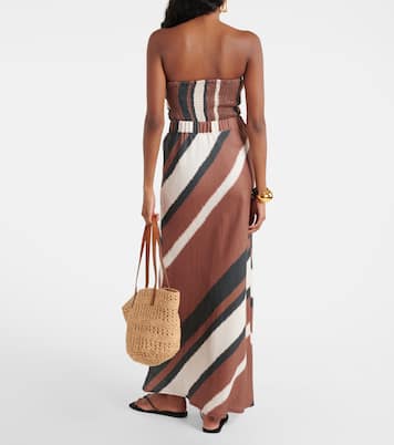 Dalicenca striped linen maxi skirt | Faithfull