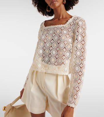 Cropped-Top Natayla aus Häkelstrick | Rixo