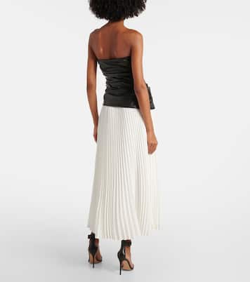 Midikleid Arie mit Lederimitat | Simkhai