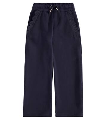 Logo cotton sweatpants | Chloé Kids